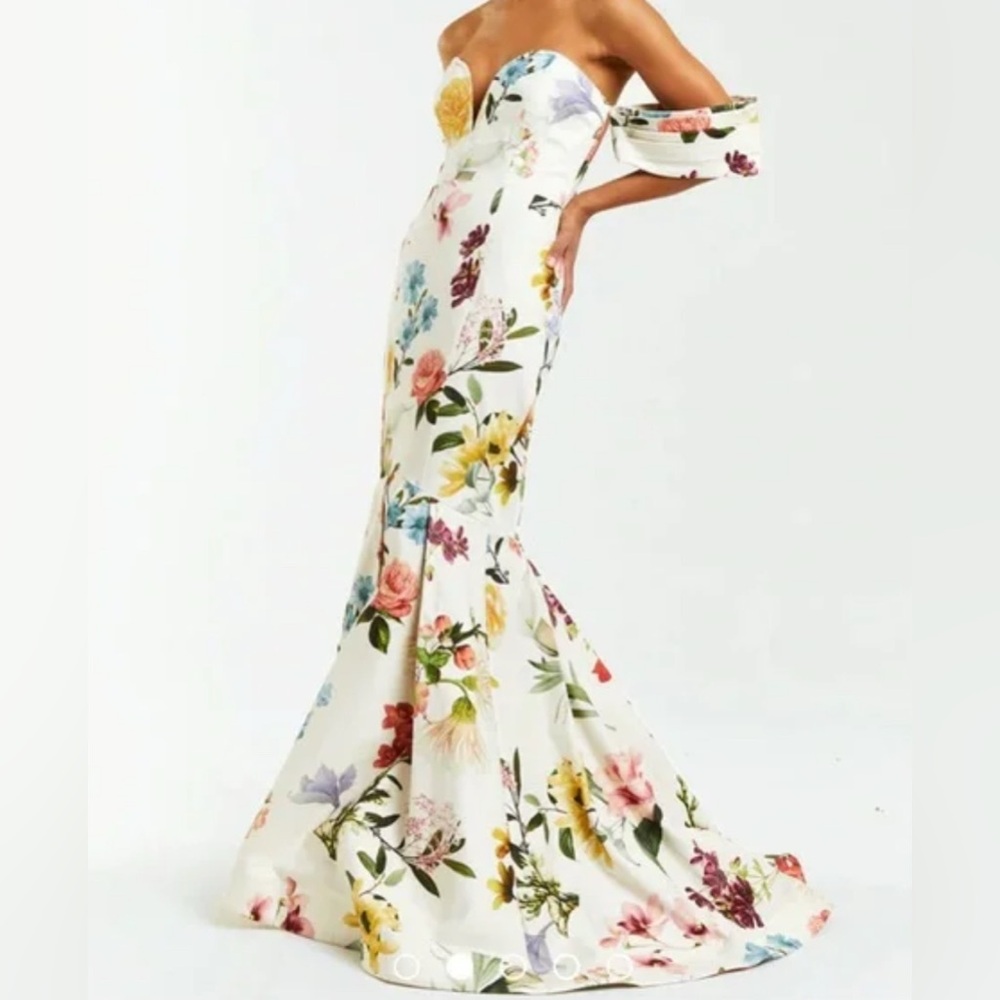 Mestiza New York Gloria Floral Off Shoulder Mermaid Maxi Gown Size 0 NWT - Picture 2 of 7